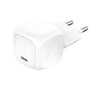 Belkin BoostCharge Caricatore USB-C cubico da 20 W, Caricabatteria rapido, Alimentatore USB C per Apple iPhone 16, 16 Pro, 16 Pro Max e altri, Samsung Galaxy S24, iPad, AirPods ecc, bianco