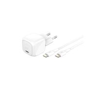 Belkin BoostCharge Caricabatterie da muro compatto da 30 W, caricatore USB-C rapido da viaggio per Apple iPhone, Samsung Galaxy, iPad, AirPods, tablet e altri, cavo da USB-C a C incluso, bianco