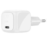 Belkin BoostCharge Caricabatteria da parete compatto da 30 W, caricatore USB-C PD rapido da viaggio per Apple iPhone Series 15, 14, 13, Samsung Galaxy S24, S23, iPad, AirPods, tablet e altro, bianco