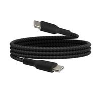 Belkin BoostCharge Cavo intrecciato da USB-C a USB-C, Cavo USB C ricarica rapida per iPhone 16, iPhone 15, Samsung Galaxy S24, Pixel, iPad Pro, Nintendo Switch, altri, Cavo USB Type-C, 1 m, nero