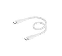 Belkin BoostCharge Cavo intrecciato da USB-C a USB-C da 0.15 metro per iPhone 15, 15 Pro, 15 Pro Max, 15 Plus, Galaxy S24, S23, Note10, Note9, Pixel 8, Pixel 7, iPad Pro ecc, bianco