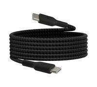 Belkin BoostCharge Cavo intrecciato da USB-C a USB-C da 2 metri per iPhone 15, iPhone 15 Pro, iPhone 15 Pro Max, iPhone 15 Plus, Galaxy S24, S23, Note10, Note9, Pixel 8, Pixel 7, iPad Pro ecc, nero
