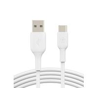 Belkin BoostCharge Cavo USB-C a USB-A, Cavo USB Type-C - 1 m, bianco per iPhone 15/16, Plus, Pro, Pro Max, Samsung Galaxy S24/S24+/S24 Ultra, Pixel, iPad Pro, Nintendo Switch e altro