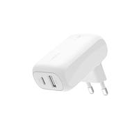 Belkin BoostCharge doppio caricatore da parete 42 W, USB-C + USB-A, bianco, per