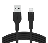 Belkin BoostCharge Flex Cavo da USB Type A a Lightning in silicone (1 m), cavo di ricarica certificato MFi per iPhone 14/14 Plus, 13, 12, Pro, Max, mini, SE, iPad e altri - Nero