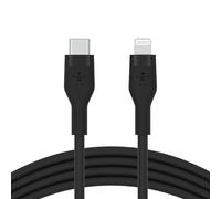 Belkin BoostCharge Flex Cavo da USB Type C a Lightning in silicone (1 m), certificazione MFi, ricarica rapida USB-C PD da 20 W, per iPhone 14/14 Plus, 13, 12, Pro, Max, mini, SE, iPad e altri - Nero