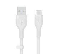 Belkin BoostCharge Flex Cavo da USB Type C a USB A, Cavo USB C ricarica rapida certificato USB-IF, per iPhone 16/15, Samsung Galaxy S24, Pixel, iPad, Nintendo Switch, Cavo USB Type-C, 2 m, bianco