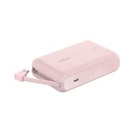 Belkin BoostCharge Power Bank 10000mAh con Cavo USB C Integrato Rosa Caricatore