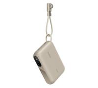 Belkin BoostCharge Power Bank 10000mAh con Display Digitale - Beige | Caricatore Portatile 10000mAh, 2 USB-C, 20W, Sicuro per l'Aereo, Pre-Caricato, Cavo USB-C Rimovibile, Leggero