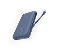 Belkin Caricabatteria portatile, power bank 20K PD 30 W con cavo integrato, ricarica rapida USB-C Power Delivery, caricabatteria portatile per iPhone 16 Series, iPad Pro, Galaxy S25 Series ecc, Blu