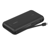 Belkin Caricabatteria portatile, power bank 20K PD 30 W con cavo integrato, ricarica rapida USB-C Power Delivery, caricabatteria portatile per iPhone 16 Series, iPad Pro, Galaxy S25 Series ecc, Nero
