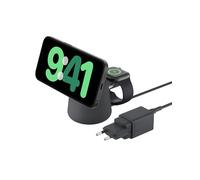 Belkin BoostCharge Pro Dock di ricarica wireless 2 in 1 con MagSafe 15 W, caricabatteria rapido per iPhone, stand compatibile con iPhone 16, 15, 14, 13 e 12, Carbone