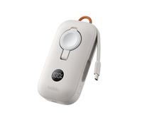 Belkin BoostCharge Pro Power Bank 10000mAh con Caricatore per Apple Watch, Caricatore Portatile con Cavo USB-C Intrecciato e Display Digitale, Power Bank 45W per Ricaricare 3 Dispositivi, Bianco