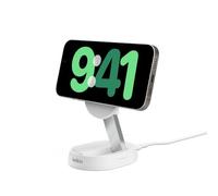 Belkin BoostCharge Pro Supporto di Ricarica Magnetica convertibile 15W, Caricatore Wireless Qi2, Caricabatteria rapido Qi2 Compatibile con MagSafe per iPhone 17, Air, Pixelsnap, AirPods Pro - Bianco