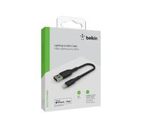 Belkin CAA002BT0MBK 0,15 m Lightning USB A Maschio Maschio Nero cm Lightning to