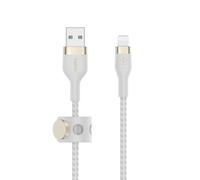 Belkin CAA010BT1MWH cavo Lightning 1 m Bianco (USB-A TO LTG BRAIDED SILICON 1M WHT) NEW