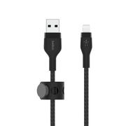 Belkin BoostCharge Pro Flex Cavo intrecciato da USB Type A a Lightning (2 m), cavo di ricarica certificato MFi, per iPhone 14/14 Plus, 13, 12, Pro, Max, mini, SE, iPad e altri - Nero