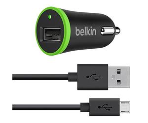 Belkin Caricabatteria da Auto Universale con Cavo di Ricarica e Sincronizzazione Micro-USB, 12 W, 1.2 m, Nero