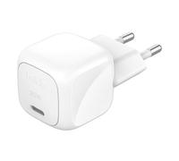 Belkin BoostCharge Caricabatteria da parete compatto da 30 W, caricatore USB-C PD rapido da viaggio per Apple iPhone Series 15, 14, 13, Samsung Galaxy S24, S23, iPad, AirPods, tablet e altro, bianco