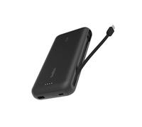 Belkin Caricabatteria portatile, power bank 20K PD 30 W con cavo integrato, ricarica rapida USB-C Power Delivery, caricabatteria portatile per iPhone 16 Series, iPad Pro, Galaxy S25 Series ecc, Nero