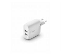Belkin Dual Usb-a Wall Charger 12w X2 One Size White