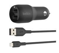 Belkin CARICABATTERIE DA AUTO CON DOPPIA PORTA USB-A 12W (DUAL USB-A CAR CHARGER 12W X2 BLK)