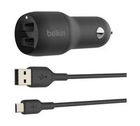 Belkin Caricabatterie per Auto Universale Caricabatterie Nero 24W 2 USB