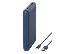 Belkin Caricabatterie portatile USB-C 20K, power bank 20000mAh con ingresso/uscita Type-C, 2 porte USB-A e cavo da USB-C a USB-A incluso per iPhone, Galaxy, iPad, Pixel, AirPods - Blu