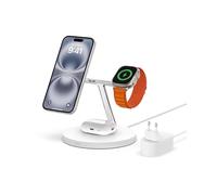 Belkin WIZ017vfWH Bianco Interno 3-IN-1 WIRELESS CHARGER FOR - IPHONE 12/13 SERIES WITH MAGSAFE