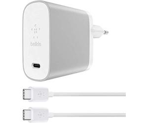 Belkin Caricatore da Casa Universale da 45 W/USB-C, Cavo da USB-C a USB-C da 1.8 m Incluso, Ricarica Standard Compatibile con Google Pixel 2/2L, Samsung Galaxy S8/S8+/S9/S9+/Note 9 e iPad Pro