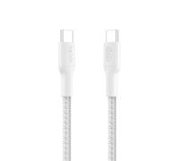 Belkin Cavo da USB-C a USB-C intrecciato, ecosostenibile (1 m, 240 W), Cavo USBC di Ricarica Rapida flessibile per iPhone 16, Galaxy S25, Pixel 9, MacBook, iPad Pro - Bianco (USB-C 2.0)