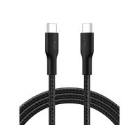 Belkin Cavo da USB-C a USB-C intrecciato, ecosostenibile (2 m, 240 W), Cavo USBC di Ricarica Rapida flessibile per iPhone 16, Galaxy S25, Pixel 9, MacBook, iPad Pro - Nero (USB-C 2.0)
