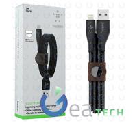 BELKIN CAVO DI RICARICA DA USB-A A LIGHTNING BOOST CHARGE DURATEK + STRAP | NERO