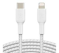 Belkin CAVO INTRECCIATO DA USB-C A LIGHTNING 2M (LIGHTNING TO USBC BRAIDED 2M WHITE) NEW