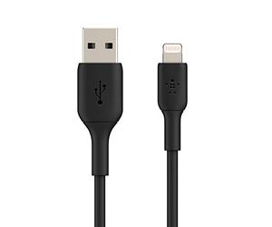 Belkin Cavo Lightning (Boost Charge Cavo da Lightning a USB per iPhone, iPad e AirPods), Cavo di ricarica per iPhone certificato MFi (nero, 1 m) - Confezione da 2
