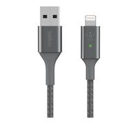 Belkin Cavo USB-A Smart LED Lighting Grigio per iPhone 12 Pro Max