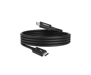 Belkin Cavo USB-C Thunderbolt 5 con Power Delivery da 240 W, Bandwidth Boost fino a 120 Gbps, trasferimenti 3 volte più veloci, 4K UHD, 1 m; Cavo USB-C a ricarica rapida con certificazione Intel, nero
