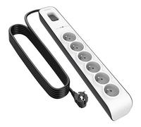 Belkin BSV603ca2m Presa Filtrata Multipla, Protezione dalle Sovracorrenti, 6 Prese di Corrente, EU Tipo Francia