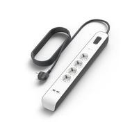 Belkin Ciabatta multipresa con USB e 4 prese, protezione dalle sovratensioni con 4 prese CA protette e 2 porte di ricarica USB-A da 2,4 A, cavo di prolunga da 2 m, presa multipla per casa e ufficio