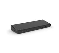 Belkin Docking station DisplayLink per tre display, hub USB con 3 porte HDMI, 2 porte DisplayPort, risoluzione 4K, 85 W Power Delivery, Gigabit Ethernet, audio da 3,5 mm, 1 porta USB-C e 5 porte USB-A