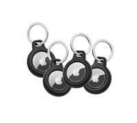 Belkin Custodia per AirTag con anello portachiavi Secure Holder, guscio protettivo antigraffio per Air Tag - Confezione da 4, Nero, Normal