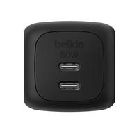 Belkin - Doppio Caricabatteria Da Parete Gan Usb-c Da 50 W-nero Belkin