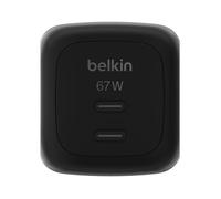 Belkin - Doppio Caricabatteria Da Parete Gan Usb-c Da 67 W-nero Belkin