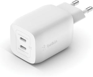 Belkin Doppio caricabatteria da parete USB-C da 65 W, ricarica rapida PD 3.0