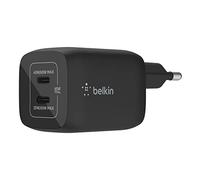 Belkin Doppio caricabatteria da parete USB-C da 65 W, ricarica rapida PD 3.0, caricatore USB C con tecnologia GaN per iPhone 16, 15, 14, 13, Pro, Pro Max, iPad, MacBook, Galaxy S24, S23, Tab e altri