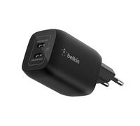 Belkin Gaming Doppio Caricatore da muro USB-C da 65W, Caricabatterie USB 3.0 rapido con tecnologia GaN per Nintendo Switch 2, iPhone 16, iPad, MacBook Air, Chromebook, Galaxy S25 Ultra e altri - Nero