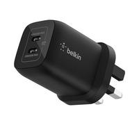 Belkin ENA007MYBK Caricabatterie per dispositivi mobili Computer portatile, Console portatile, Smartphone, Tablet Nero AC Ricarica rapida Interno (65W DUAL GAN USB-C CHARGER UK - )