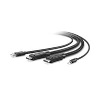 Belkin F1D9020B06T cavo per tastiera, video e mouse Nero 1,8 m (TAA DUAL-HEAD DP TO DP KVM - COMBO CABLE 1.8M)