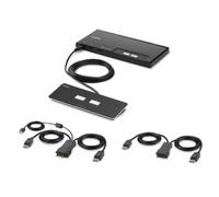 Belkin F1DN202MOD-PP-4 switch per keyboard-video-mouse [kvm] Nero (2PORT DUAL HE