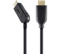 Belkin F3Y024bf2M-P Cavo Side-Swivel 180° HDMI, High Speed con Ethernet, Connettori Dorati, 2 m